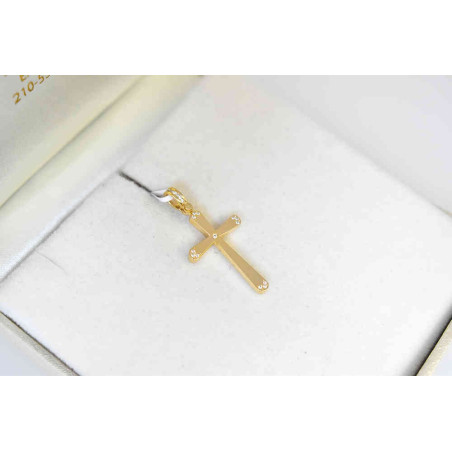 Χρυσός γυναικείος σταυρός με αλυσίδα 14 Καρατίων