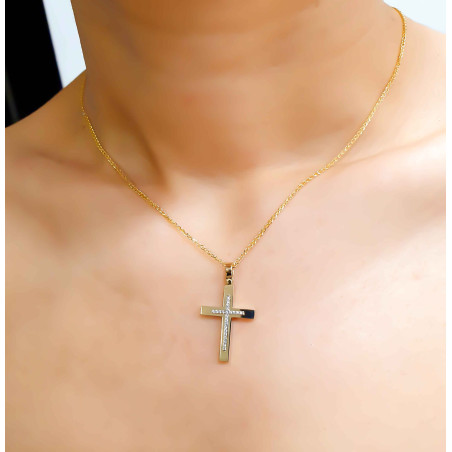 Χρυσός γυναικείος σταυρός 14 Καρατίων