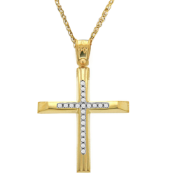 Χρυσός γυναικείος σταυρός 14 Καρατίων