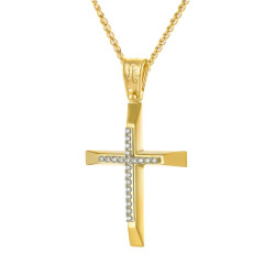 Χρυσός γυναικείος σταυρός 14 Καρατίων