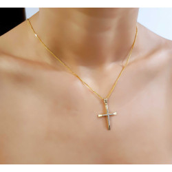Χρυσός γυναικείος σταυρός 14 Καρατίων