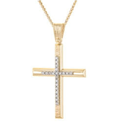 Χρυσός γυναικείος σταυρός 14 Καρατίων
