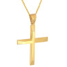 Χρυσός Ανδρικός γυναικείος σταυρός με αλυσίδα 14 Καρατίων