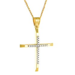 Χρυσός γυναικείος σταυρός 14 Καρατίων