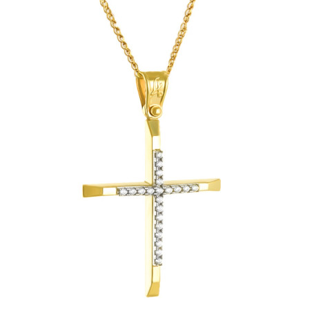 Χρυσός γυναικείος σταυρός 14 Καρατίων