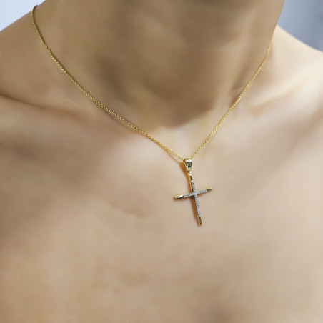 Χρυσός γυναικείος σταυρός 14 Καρατίων