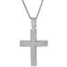 Λευκόχρυσος αντρικός σταυρός 14 Καρατίων