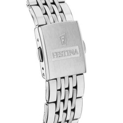 FESTINA TIMELESS CHRONOGRAPH WATCH F20285/4 BLACK STEEL STRAP, MEN