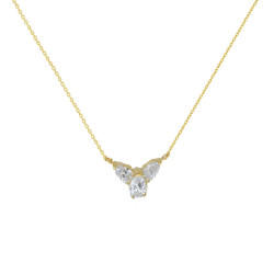 Κολιέ χρυσό 9 καρατίων Με Τρεις Σταγόνες