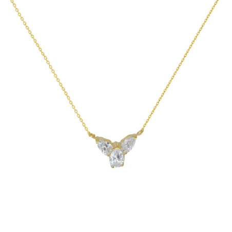 Κολιέ χρυσό 9 καρατίων Με Τρεις Σταγόνες