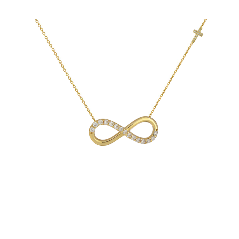 Κολιέ άπειρο χρυσό 9 καρατίων