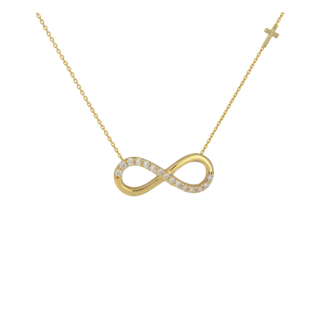 Κολιέ άπειρο χρυσό 9 καρατίων