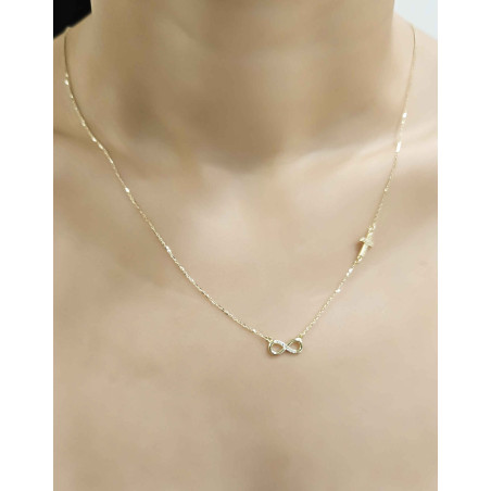 Κολιέ άπειρο χρυσό 9 καρατίων