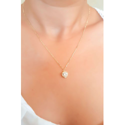 Κολιέ χρυσό 9 καρατίων καρδιά