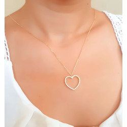 Κολιέ Ροζ Χρυσό 9 καρατίων καρδούλα