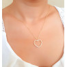 Κολιέ Ροζ Χρυσό 9 καρατίων καρδούλα