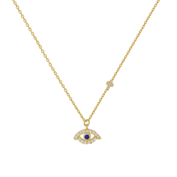 Κολιέ χρυσό 9 καρατίων ματάκι
