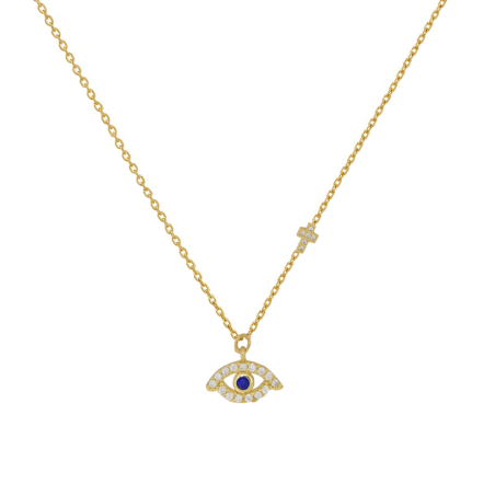 Κολιέ χρυσό 9 καρατίων ματάκι