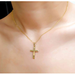 Χρυσός αντρικός σταυρός 14 Καρατίων