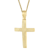 Χρυσός Ανδρικός σταυρός με αλυσίδα 14 Καρατίων