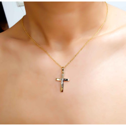 Χρυσός αντρικός σταυρός 14 Καρατίων