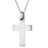 Λευκόχρυσος Ανδρικός σταυρός με αλυσίδα 14 Καρατίων
