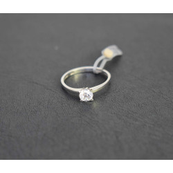 Μονόπετρο από λευκόχρυσο 14 καρατίων