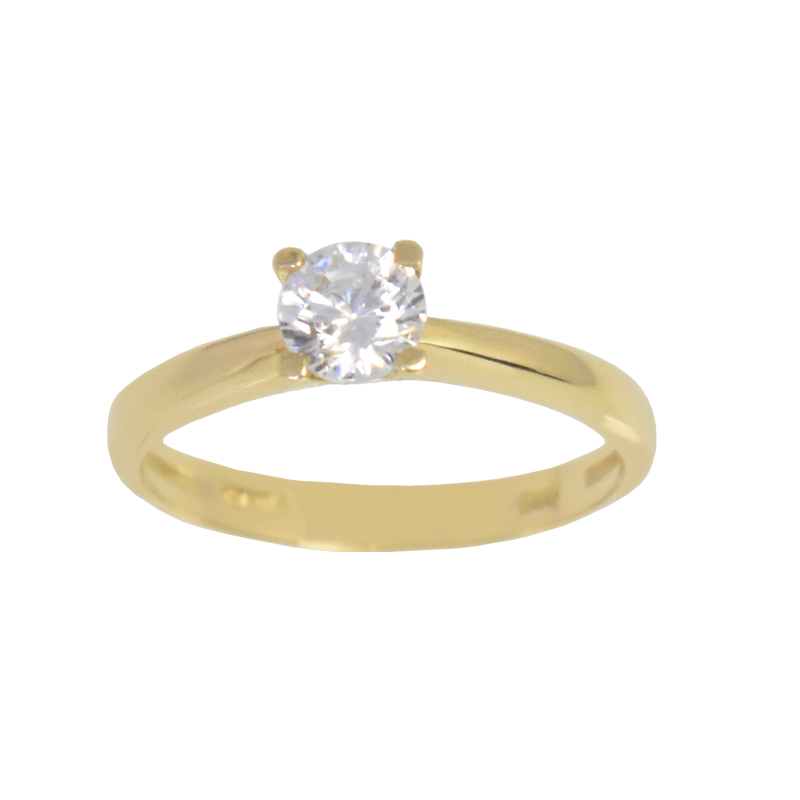 Μονόπετρο από χρυσό 14 καρατίων