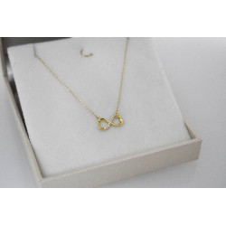 Άπειρο με σχίσμα καρδίες Χρυσό 9 καρατίων