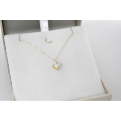 Κολιέ μονόπετρο Χρυσό 9 καρατίων