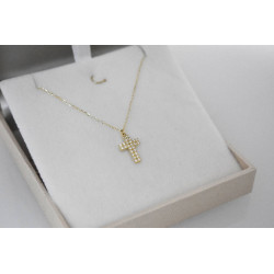 Κολιέ σταυρουδάκι Χρυσό 9 καρατίων
