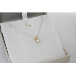 Κολιέ μονόπετρο Χρυσό 9 καρατίων