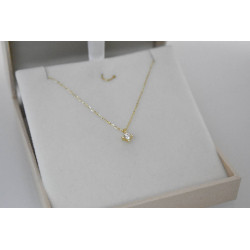 Κολιέ μονόπετρο Χρυσό 9 καρατίων