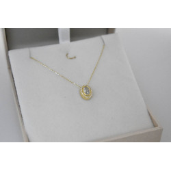 Κολιέ μονόπετρο Χρυσό 9 καρατίων