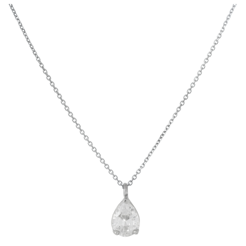 Κολιέ λευκόχρυσο 9 καρατίων