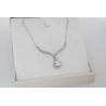 Κολιέ δάκρυ λευκόχρυσο 9 καρατίων