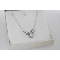 Κολιέ δάκρυ λευκόχρυσο 14 καρατίων