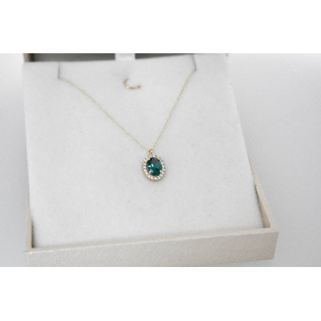 Κολιέ χρυσό 9 καρατίων ροζέτα οβάλ