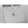 Κολιέ λευκόχρυσο 9 καρατίων ροζέτα