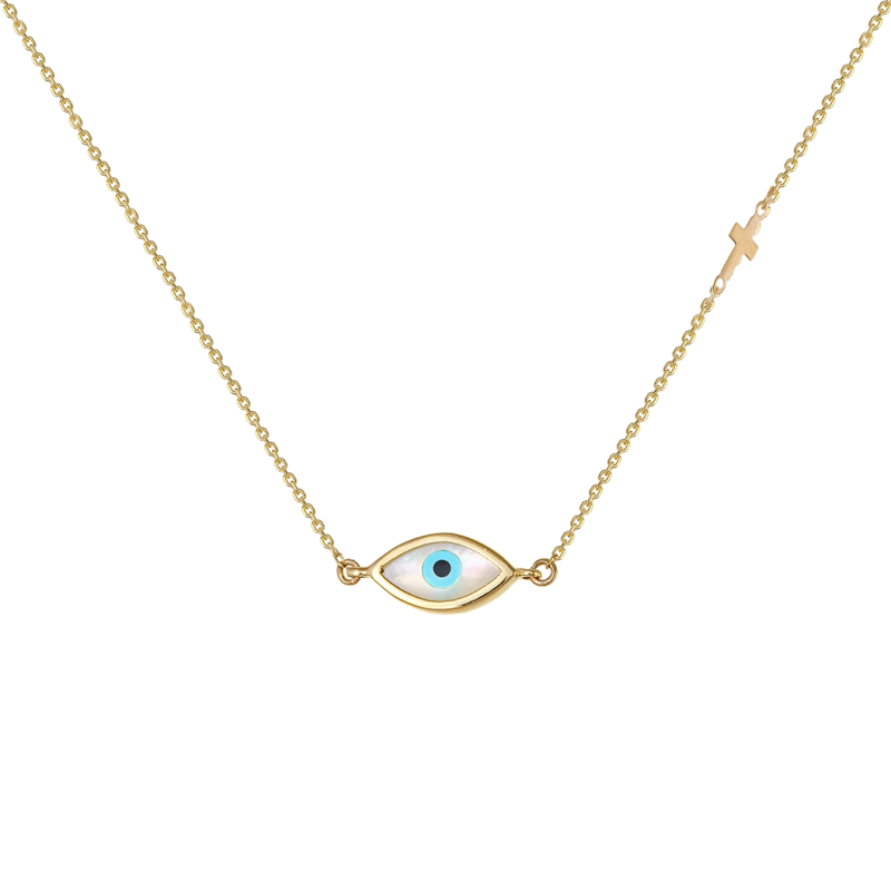 Κολιέ Χρυσό 9 καρατίων ματάκι