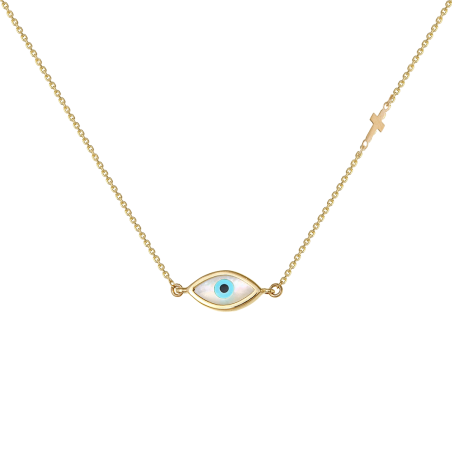 Κολιέ Χρυσό 9 καρατίων ματάκι