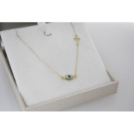 Κολιέ Χρυσό 9 καρατίων ματάκι