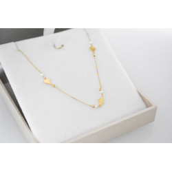 Κολιέ καρδούλες Χρυσό 14 καρατίων