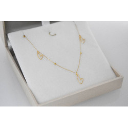 Κολιέ καρδούλες Χρυσό 14 καρατίων