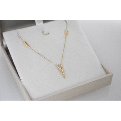 Κολιέ μονόπετρο Χρυσό 14 καρατίων