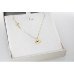 Κολιέ χρυσό 9 καρατίων ματάκι
