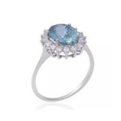 Δαχτυλίδι από λευκόχρυσο 9 καρατίων