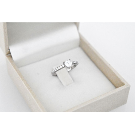 Μονόπετρο από λευκόχρυσο 14 καρατίων