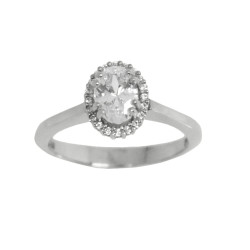 Δαχτυλίδι από λευκόχρυσο14 καρατίων