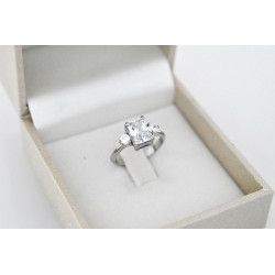 Μονόπετρο από λευκόχρυσο 14 καρατίων